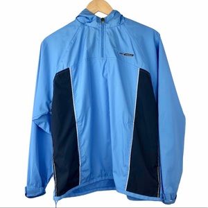 REEBOK Blue Pullover Jacket With Hoodie - Size M